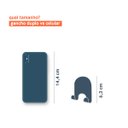 Ver imagem 3 de KIT 2 GANCHOS DUPLOS DE METAL CINZA COM ADESIVO - OIKOS