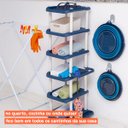 Ver imagem 6 de KIT 2 GANCHOS DUPLOS DE METAL CINZA COM ADESIVO - OIKOS