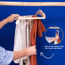 CABIDE DE CALÇA DE MADEIRA PARA 4PCS - OIKOS - 5