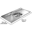 Ver imagem 4 de Balcão Isabel com Pia 160cm 3 Portas 3 Gavetas - Doce Sonho Móveis BI/CP/160/3P3G1