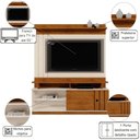 Ver imagem 2 de Painel Home Goiás 1.5 para Sala Compacta Off White Canela