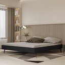Ver imagem 1 de Base Bi Partida Slim Casal em Linho sem Cabeceira Skybox Cor Preto