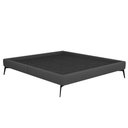 Ver imagem 3 de Base Bi Partida Slim Casal em Linho sem Cabeceira Skybox Cor Preto