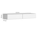 Ver imagem 3 de Aparador Buffet Suspenso Grande 1,10m 2 Gavetas Puxador Cava Moderno Design Moderno Hall Entrada
