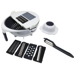 Cortador Fatiador Legumes Escorredor Multifunções Lâminas - 1 Cortador Fatiador Legumes Escorredor Multifunções Lâminas - 1