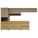 Ver imagem 2 de Cozinha Completa Modulada 6 Peças 11 Portas 5 Gavetas 100% MDF Simone Mendes Marrom