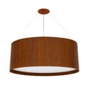 Ver imagem 1 de Lustre Pendente Madeira Redondo 60cm Mel