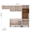 Ver imagem 4 de Cozinha Completa Koya 8 Portas 4 Gavetas 40250029 Creme - Politorno