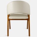 Ver imagem 4 de Poltrona para Sala Denver Cor Mel Estofado Corano Creme