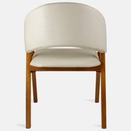 Poltrona para Sala Denver Cor Mel Estofado Corano Creme - 4