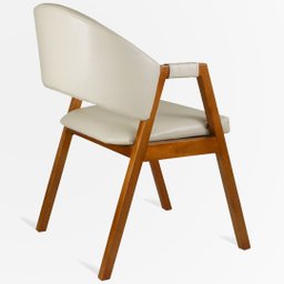 Poltrona para Sala Denver Cor Mel Estofado Corano Creme - 3