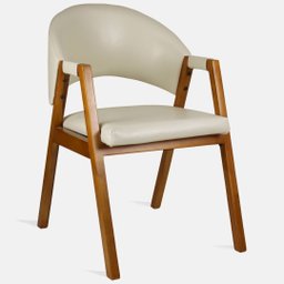 Poltrona para Sala Denver Cor Mel Estofado Corano Creme - 1