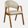 Poltrona para Sala Denver Cor Mel Estofado Corano Creme - 1