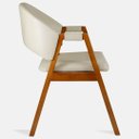 Ver imagem 2 de Poltrona para Sala Denver Cor Mel Estofado Corano Creme