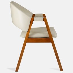 Poltrona para Sala Denver Cor Mel Estofado Corano Creme - 2