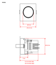 Ver imagem 2 de Plafon. de Embutido 178x178mm X H Regulável-1 Luz E27-c/vidro Fosco (80%) + Aro Quadr. Branco