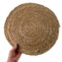 Ver imagem 5 de Kit com 4 Peças Jogo Americano Redondo Natural Palha Bambu Sousplat Sobre Prato Mesa Cozinha