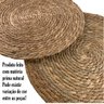Kit com 4 Peças Jogo Americano Redondo Natural Palha Bambu Sousplat Sobre Prato Mesa Cozinha - 2