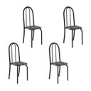 Ver imagem 1 de Kit 4 Cadeiras Tubular 96x36x41 cm Iris B Preto