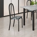Ver imagem 2 de Kit 4 Cadeiras Tubular 96x36x41 cm Iris B Preto