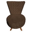 Ver imagem 2 de Poltrona Decorativa Royal Metalasse Base Giratória de Madeira Slk Decor Marrom