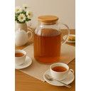 Ver imagem 4 de Jarra de Vidro com Tampa de Bambu 1700ml Vitalis - Transparente