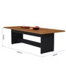 Mesa de Jantar Grande para 8 Lugares 220cm Retangular Moderna - 3