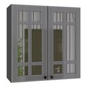 Ver imagem 1 de Armário Aéreo Firenze 80cm 2 Portas Chumbo/titânio com Vidro - Indékes