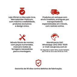 Cristaleira Estante Para Livros Ditália 1 Porta Vidro E-963 Cor:Preto - 12