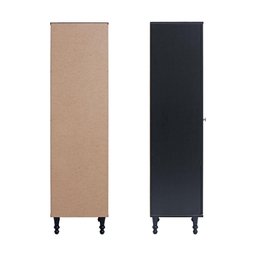 Cristaleira Estante Para Livros Ditália 1 Porta Vidro E-963 Cor:Preto - 10