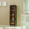 Cristaleira Estante Para Livros Ditália 1 Porta Vidro E-963 Cor:Preto - 5