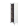 Cristaleira Estante Para Livros Ditália 1 Porta Vidro E-963 Cor:Preto - 1