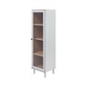 Cristaleira Estante Para Livros Ditália 1 Porta Vidro E-963 Cor:Preto - 2
