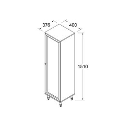 Cristaleira Estante Para Livros Ditália 1 Porta Vidro E-963 Cor:Preto - 6