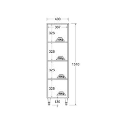 Cristaleira Estante Para Livros Ditália 1 Porta Vidro E-963 Cor:Preto - 7