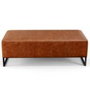 Ver imagem 5 de Puff Decorativo Sala de Estar Bali W01 Base Ferro 120x50 cm Couríssimo Camel - Lyam Decor