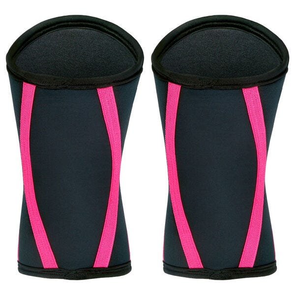 Joelheira Alta Performance - 7mm - Preto com Rosa - (Par) G - 3