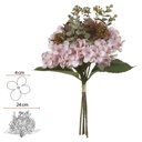 Ver imagem 2 de Buque Hortensia Ramalhete C/fita X6 (rosa) 36cm