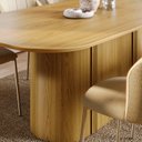 Ver imagem 5 de Mesa de Jantar 8 Lugares sem Vidro 220cm Kalina Carvalho