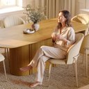 Ver imagem 4 de Mesa de Jantar 8 Lugares sem Vidro 220cm Kalina Carvalho