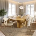 Ver imagem 6 de Mesa de Jantar 8 Lugares sem Vidro 220cm Kalina Carvalho