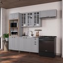 Ver imagem 1 de Armário de Cozinha Modulada Compacta Fidelitá Nara 100% MDF 4 Peças 270cm 12 Portas 2 Gavetas sem