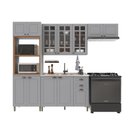 Ver imagem 2 de Armário de Cozinha Modulada Compacta Fidelitá Nara 100% MDF 4 Peças 270cm 12 Portas 2 Gavetas sem