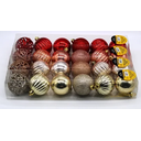 Ver imagem 2 de Kit 12 Bolas de Natal Brilhante Texturas Luxo - Vermelho