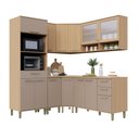 Ver imagem 2 de Cozinha Completa de Canto 100 Mdf 7 Peças com Tampo e Espaço Forno e Micro-ondas 378cm Duna Luciane