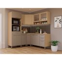 Ver imagem 1 de Cozinha Completa de Canto 100 Mdf 7 Peças com Tampo e Espaço Forno e Micro-ondas 378cm Duna Luciane