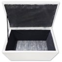 Ver imagem 2 de Puff Baú Banqueta Retangular Organizar e Decorar Suede 60cm Branco