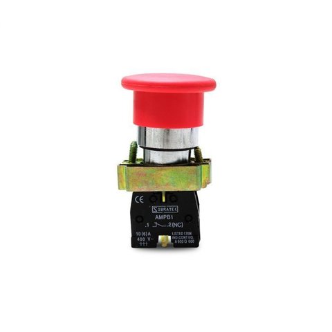 Botao Cogumelo Emergencia Met Xb2 Bc42 1nf sem Trava Sibratec