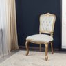 Conjunto 6 Cadeiras Luis Xv Cor Dourado e Tecido Branco Klimt 09 - 2