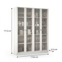 Ver imagem 3 de Cristaleira 4 Portas de Vidro e 8 Prateleiras Catarina Espesso Móveis